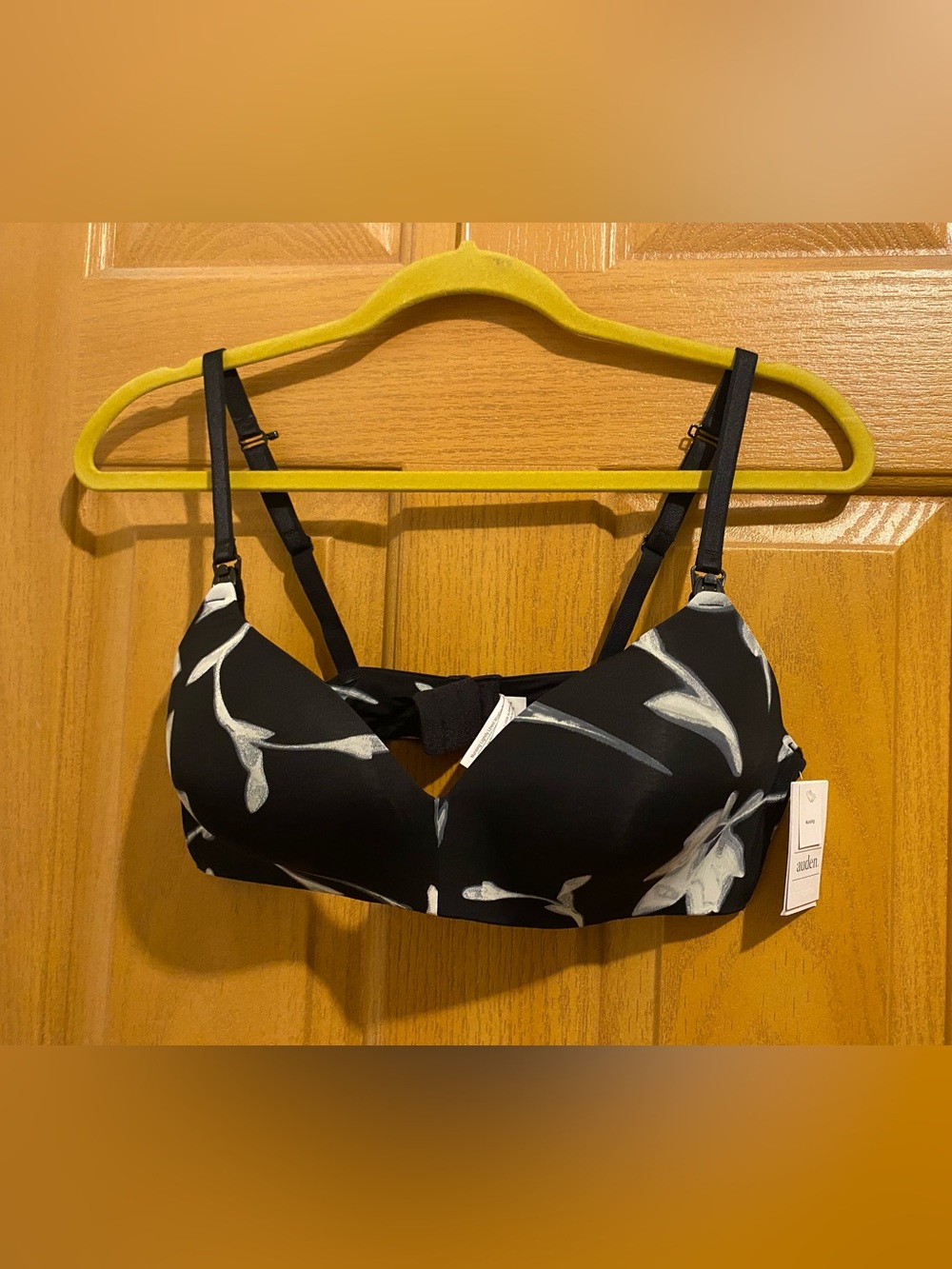 Auden Black Floral Wireless nursing T-Shirt Bra